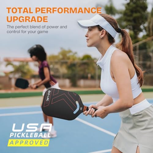 Carbon Fiber Pickleball Paddle, Increase Power for Ultimate Spin & Consistency | Premium Carbon Fiber Pickleball Paddle