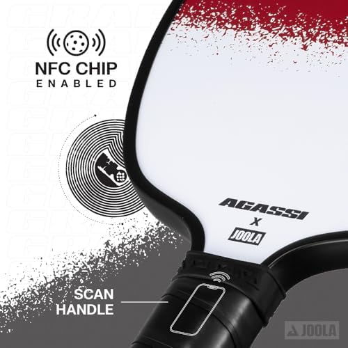 JOOLA Agassi GRAF Champion Pickleball Paddle - Increased Spin & Control - UPA-A Certified - USAP Approved