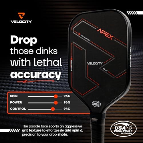 Velocity Pro Pickleball Paddle Velocity Pro Pickleball Paddle T700 Carbon Fiber Velocity Pro Pickleball Paddle Elongated