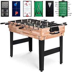 Best Choice Products 10-in-1 Combo Game Table Set for Home & Game RoomFriends & Family2x4ftHockey, Foosball, Pool, Shuff