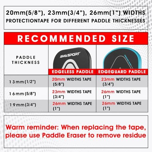 Pickleball Paddle Protection Tape - 3K PU Interwoven Texture - Racket Edge Protection Tape - Fit Perfectly Curved Edge -