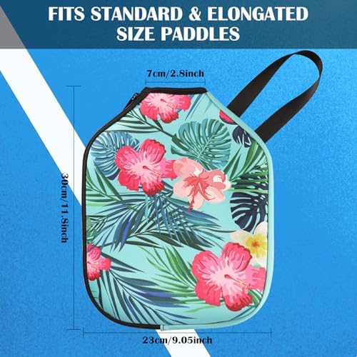 Neoprene Paddle Cover for Pickleball Racket, Durable Zipper Protection, 11.8" * 9.05" Soft Pickleball Paddle Sleeve | Z