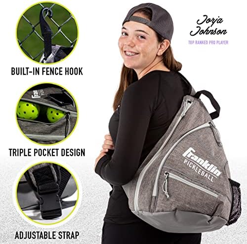 Franklin Sports Pickleball Bags - Sling Bag Backpack for Gear + Equipment - Perfect for Men + Women - Holds Paddles, Bal