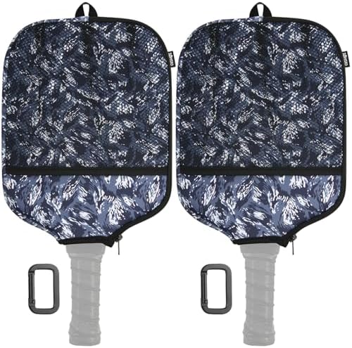 Cosmos Pickleball Paddle Cover Bag Fence Hook Pickleball Equipment Storage Carrying Cosmos 2 Pcs Pickleball Paddle Case