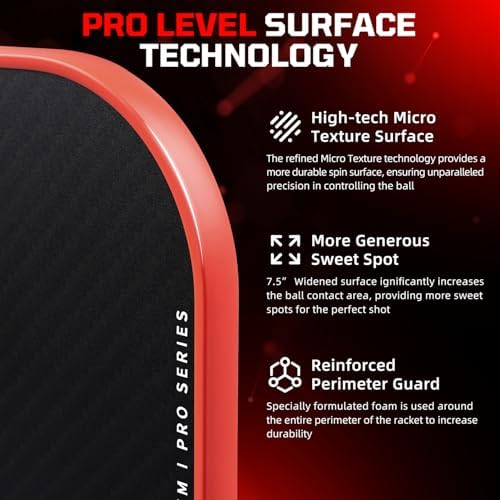 Pickleball Paddles USAPA Approved Lightweight with 4 Balls Traction and Stability California Designed Recycled Material