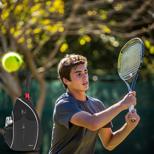 Ytonet Water Resistant Tennis Sling Backpack Crossbody for Men Women | Ytonet Men Women Pickleball Badminton Rackets Co