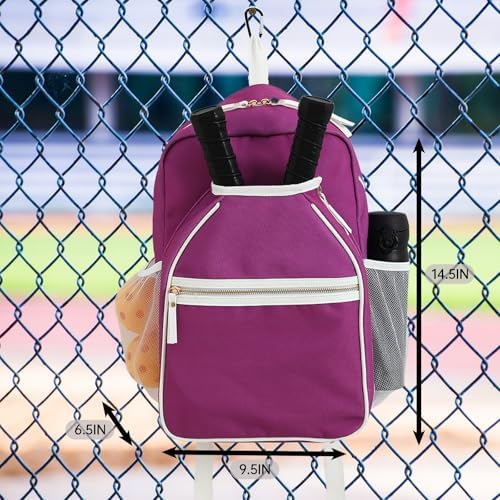 DYSHAYEN Pickleball Backpack for Women, Pickle Ball Paddle Bag Fits 2 Paddles, Perfect Hydration Backpack for Women Pick