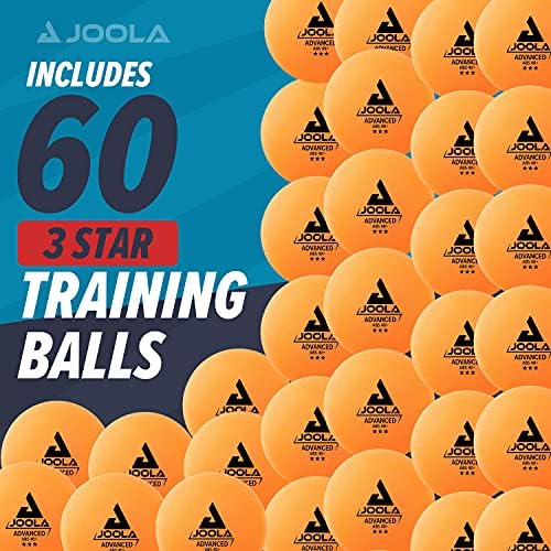 JOOLA Training 3 Star Table Tennis Balls - Regulation 40+mm - For Competition and Recreational Play - Fun as a Cat Toy