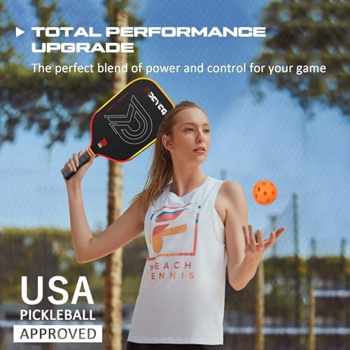 Pickleball Paddles - Professional Carbon Fiber Paddle with Honeycomb Core - Lightweight Precision & Enhanced Shock Absor