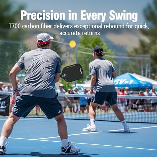 USAPA Approved Graphite Carbon Fiber Pickleball Paddles Set of 4 for Men Women, Polypropylene Honeycomb Core, Cushion |7