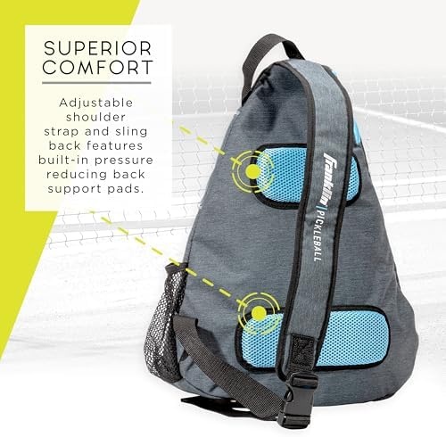 Franklin Sports Pickleball Bags - Sling Bag Backpack for Gear + Equipment - Perfect for Men + Women - Holds Paddles, Bal