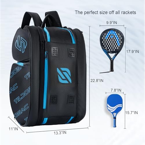 2-in-1 Detachable Pickleball & Padel Bag for Men Women | Thermal Foil Insulated Racket Compartment | Outdoor & Gym Usage