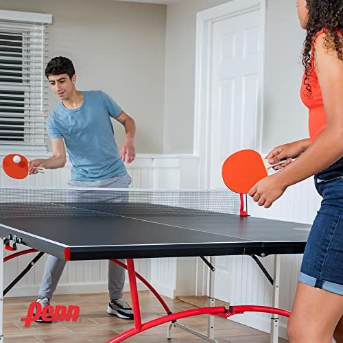 Penn Full Size Table Tennis Table - Easy Setup - Play Anywhere - Compact Storage - 2 Paddles and 2 Balls
