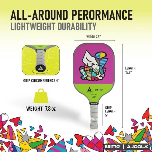 JOOLA Pickleball Paddle - USAP Approved, Reinforced Fiberglass Surface & Honeycomb Polypropylene Core, Durable & Beginne