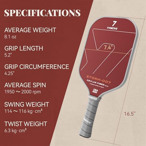 Pickleball Paddle T700 Raw Carbon Fiber Surface 16mm STR-Core Power Polymer Core Premium Pickle Ball Racket USAPA Approv