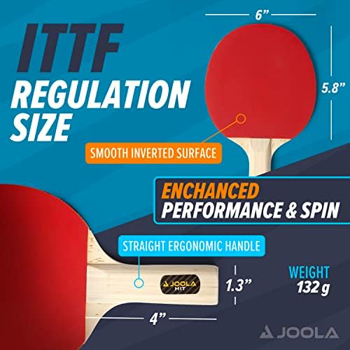 JOOLA Professional Table Tennis Paddles - High-Quality Training, Indoor and Outdoor Compatible JOOLA 6 Advanced Training