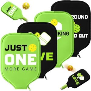 Poen 4 Pcs Ball Paddle Covers Universal Size Gift for Men Women