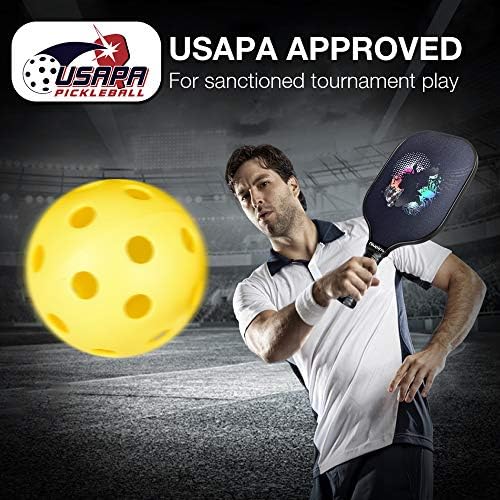 USAPA Approved Graphite Carbon Fiber Pickleball Paddles Set of 4 for Men Women, Polypropylene Honeycomb Core, Cushion |7