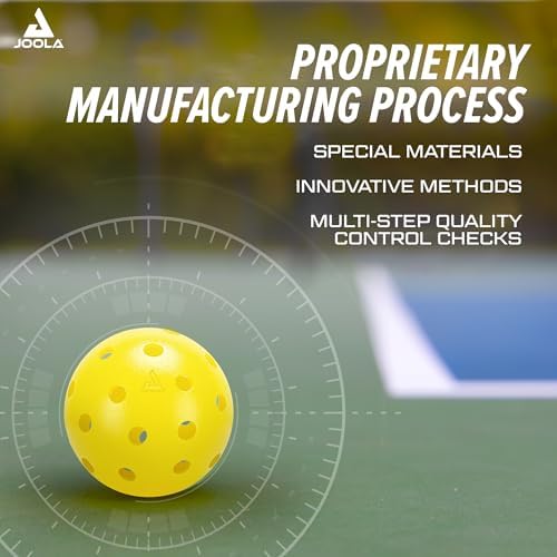 JOOLA Heleus Pickleballs - Competition Outdoor Pickleball Balls - Durable Pickleballs for Indoor Play & Outdoor Courts -