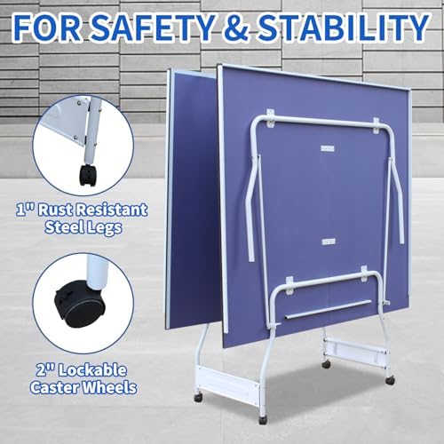 Table Tennis Table Foldable MDF Multi-Use, |5FT/6FT/9FT for Kid Teenager Adult