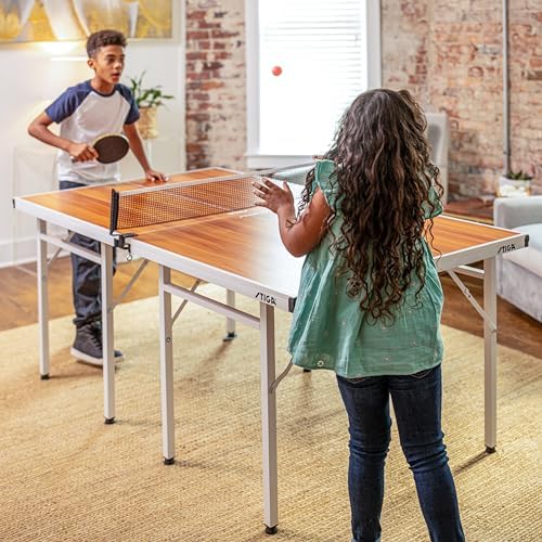 Stiga Space Saver Compact Ping Pong Table Separate Table Halves Regulation Height No Assembly Required