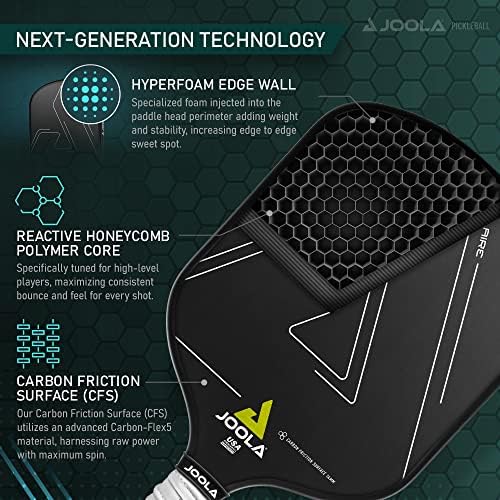 JOOLA Professional Pickleball Paddles – Raw Carbon Fiber Surface – USAP Approved – Built for Spin, Speed & Control – Hyp