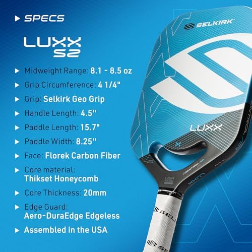 High Performance Selkirk Sport LUXX Control Pickleball Paddle for Ultimate Control and Power | Selkirk Sport LUXX Carbo