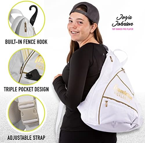 Franklin Sports Pickleball Bags - Sling Bag Backpack for Gear + Equipment - Perfect for Men + Women - Holds Paddles, Bal