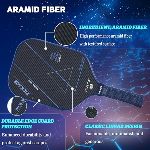 Pickleball Paddles Set of 2, Professional Carbon Fiber, Superior Control and Strong Power, USAPA Approved Pickleball Pad