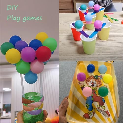 Colorful Table Tennis Balls 70 Pcs for Kids, 40mm Plastic Ping Pong Balls Bulk Entertainment | Colorful Table Tennis Ba