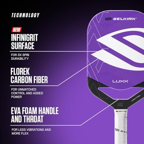 High Performance Selkirk Sport LUXX Control Pickleball Paddle for Ultimate Control and Power | Selkirk Sport LUXX Carbo
