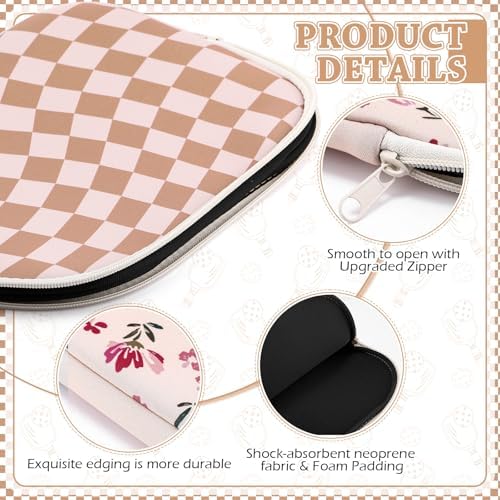 Pickleball Paddle Cover Neoprene Racket Sleeve with Zipper Compatibility Men Women