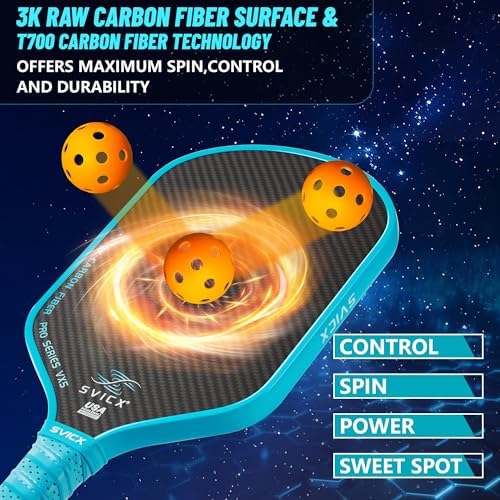 Pickleball Paddles Set of 2, Professional Carbon Fiber, Superior Control and Strong Power, USAPA Approved Pickleball Pad