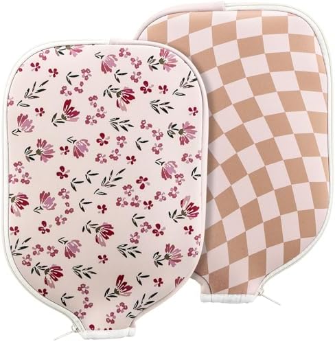 Pickleball Paddle Cover Neoprene Racket Sleeve with Zipper Compatibility Men Women