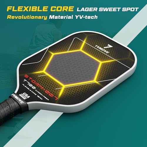 Pickleball Paddle T700 Raw Carbon Fiber Surface 16mm STR-Core Power Polymer Core Premium Pickle Ball Racket USAPA Approv