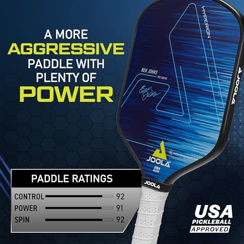 JOOLA Ben Johns Hyperion Carbon Fiber Pickleball Paddle for Increased Power and Spin | JOOLA Ben Johns Hyperion Pickleb