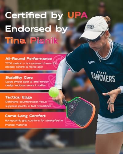 Neon Gen 3 Pickleball Paddle for Control and Power | Warping Point UPA-A Approved Pineal 3 Pickleball Paddle | Warping