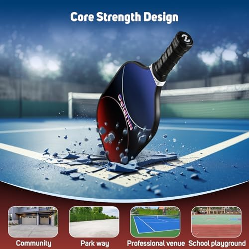 USAPA Approved Graphite Carbon Fiber Pickleball Paddles Set of 4 for Men Women, Polypropylene Honeycomb Core, Cushion |7