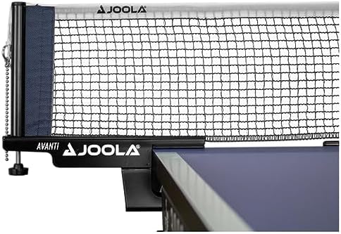 JOOLA Premium Avanti Table Tennis Net and Post Set - Portable and Easy Setup 72" Regulation Size Ping Pong Screw On Clam