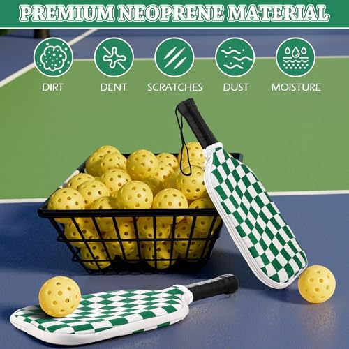 Pickleball Paddle Cover Neoprene Racket Sleeve with Zipper Compatibility Men Women