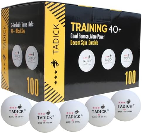 Table Tennis Balls 100 Count 40mm 3-Star Nice Storage Box Indoor Outdoor