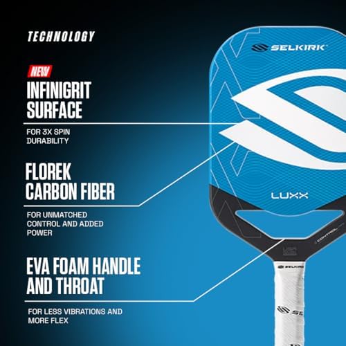 High Performance Selkirk Sport LUXX Control Pickleball Paddle for Ultimate Control and Power | Selkirk Sport LUXX Carbo