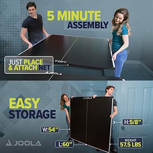JOOLA Regulation Ping Pong Conversion Top with Net Set for Pool Tables - Perfect for Home or Club Use - Quick Setup wit