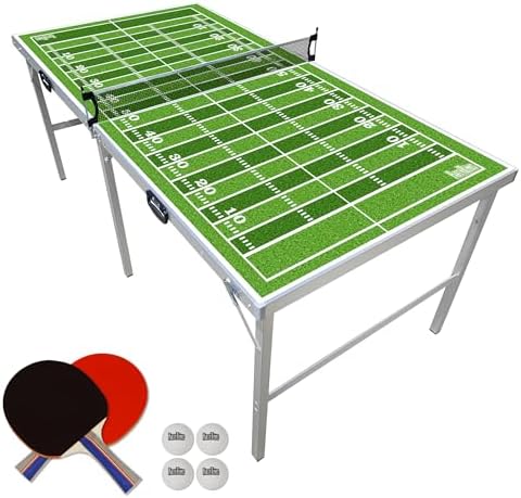 PartyLife 6 ft x 3 ft Portable Indoor Outdoor Ping Pong Table | Kids & Adults | Game Room | Not Full Size | With Optiona