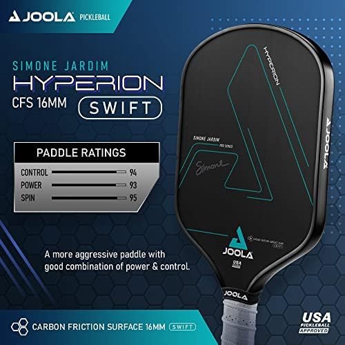 JOOLA Professional Pickleball Paddles - Raw Carbon Fiber Surface - Built for Spin, Speed & Control - USAP Approved - Tou