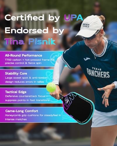 Neon Gen 3 Pickleball Paddle for Control and Power | Warping Point UPA-A Approved Pineal 3 Pickleball Paddle | Warping