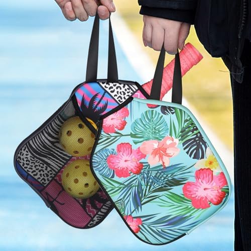 Neoprene Paddle Cover for Pickleball Racket, Durable Zipper Protection, 11.8" * 9.05" Soft Pickleball Paddle Sleeve | Z