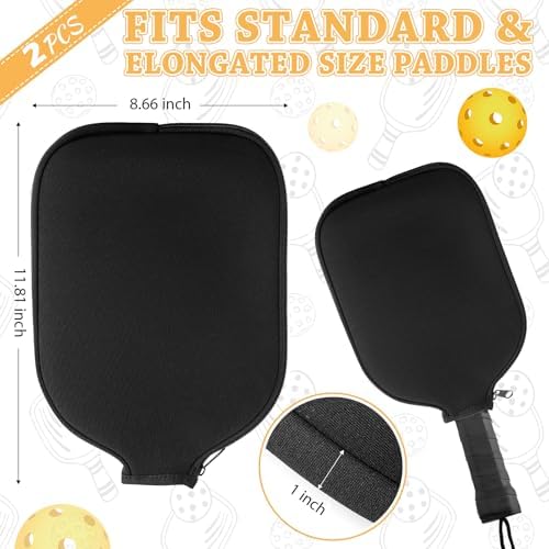 Pickleball Dink Ball Racket Neoprene Cover - Durable Protective Accessory | Universal Paddle Cover for Pickleball Dink