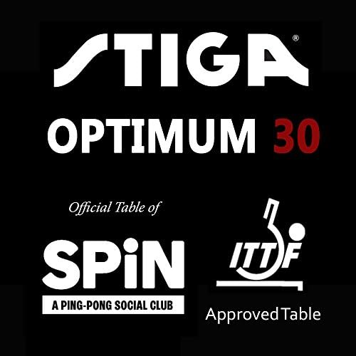 Stiga Optimum 30 Table Tennis Table - 30mm Thick Top & Unmatched Stability for Serious Players - Indoor Recreation