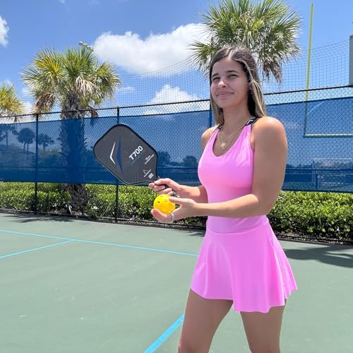 Carbon Pickleball Paddle Set Pro for Pickleball Players,High Grit and Spin 3K Raw Carbon Fiber Surface,Pickleball T700SC